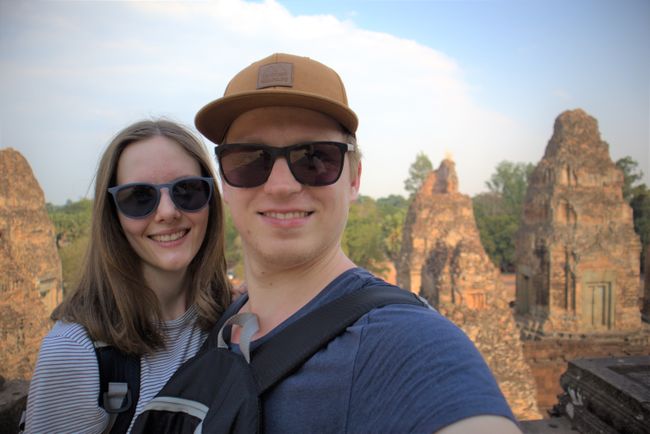 Vanessa and Martin in front of Pre Rup.
