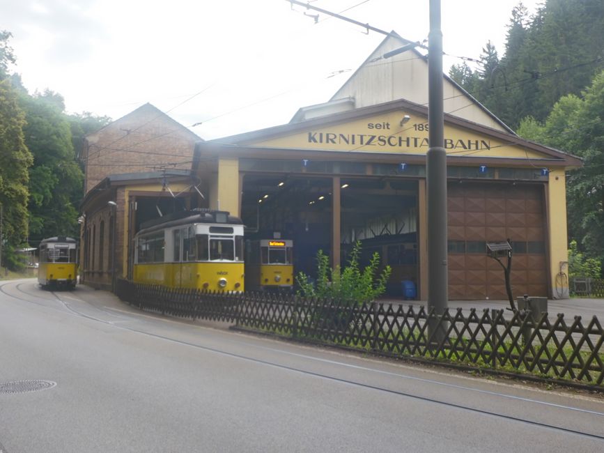Das Straßenbahndepo im Kirnitztal 