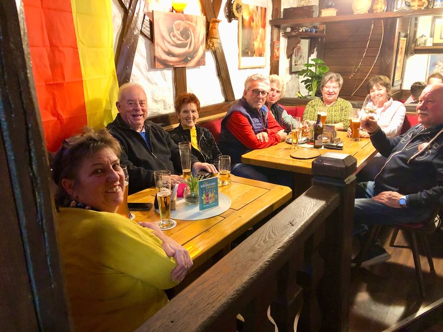 Our fun group at the "Zum Humpen" restaurant.