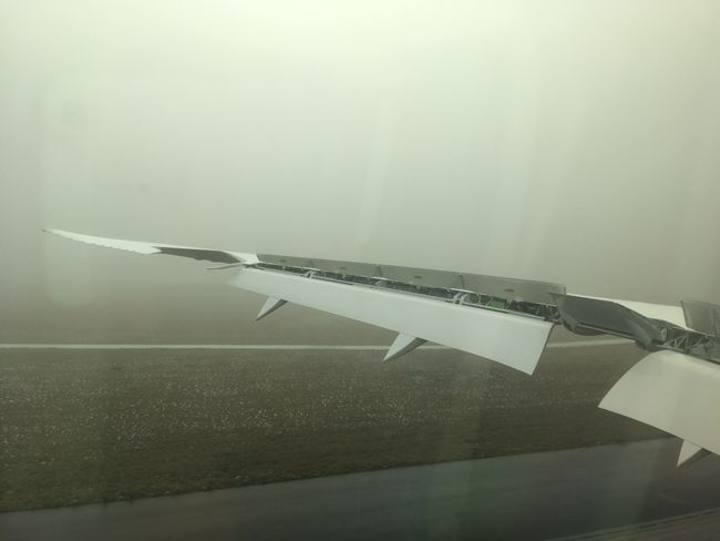 Landung in Frankfurt bei dickem Nebel