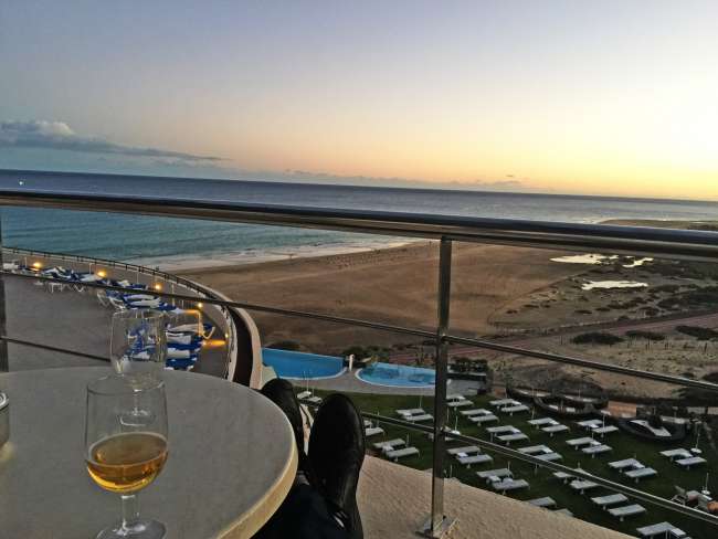 Enjoying the evening sun at the Iberostar Jandia Playa Hotel