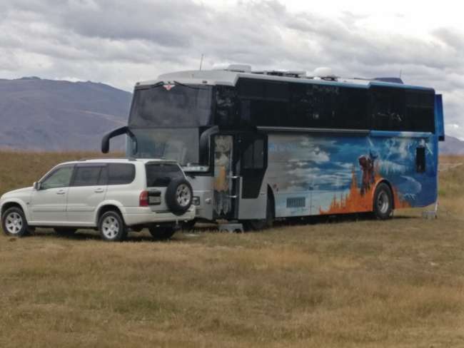 Our neighbors at the FCP, a giant motorhome
