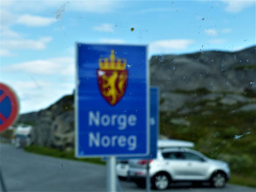 Ankunft Norwegen, ohne Kontrolle