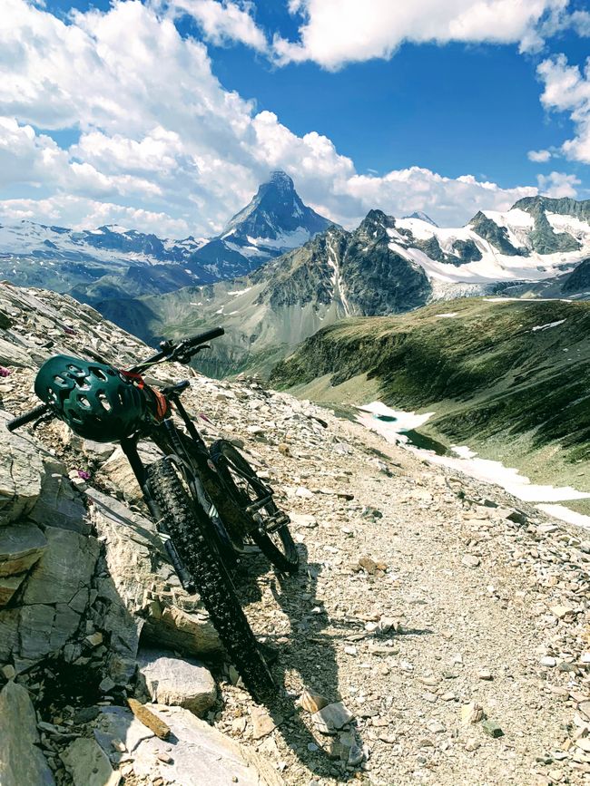 My bike enjoying the view of the Matterhorn
