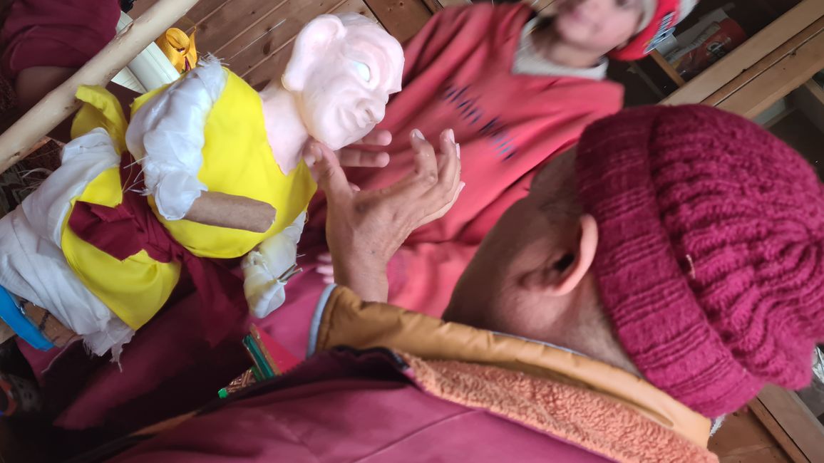 Lama Rigdzin hat der Figur aus Butterschmalz und Wachs eine Haut verliehen.