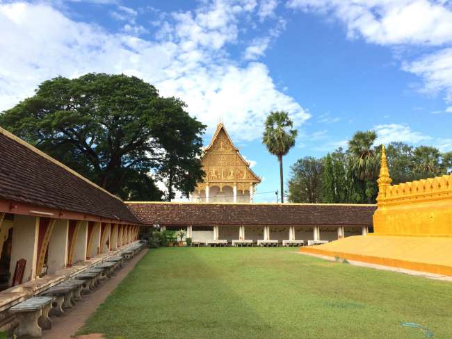 Golden temples in Vientiane