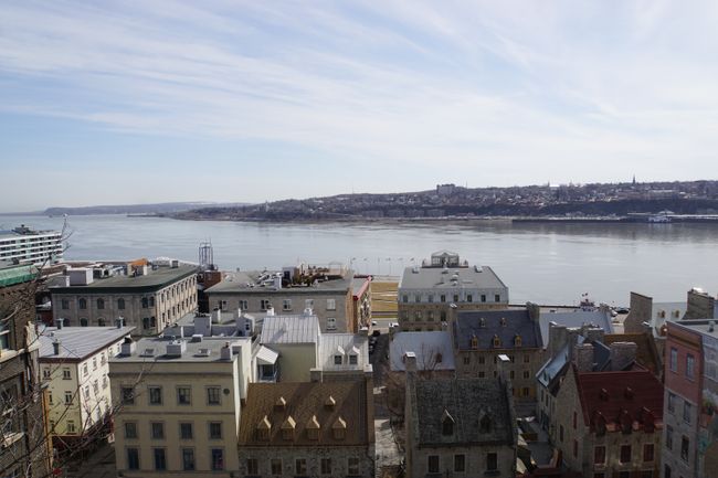Quebec City and the expanses of the St. Lawrence River