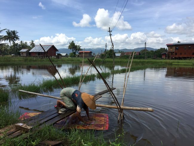 Laundry day at Inle Lake