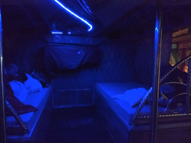 4th bus with bed and 'party lighting'