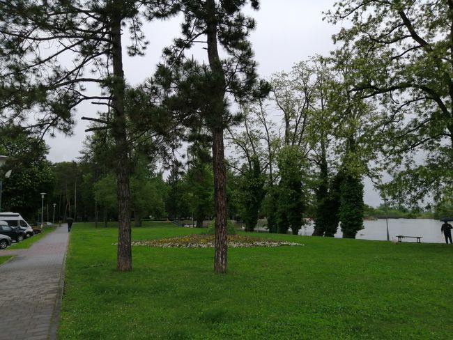 Continued journey to Croatia on 15.05.19. Stayed overnight at Karlovak by the lake, free standing as I love it. Here I had to search for an LPG station to get my heater running again. It was very cold and rainy for mid-May.