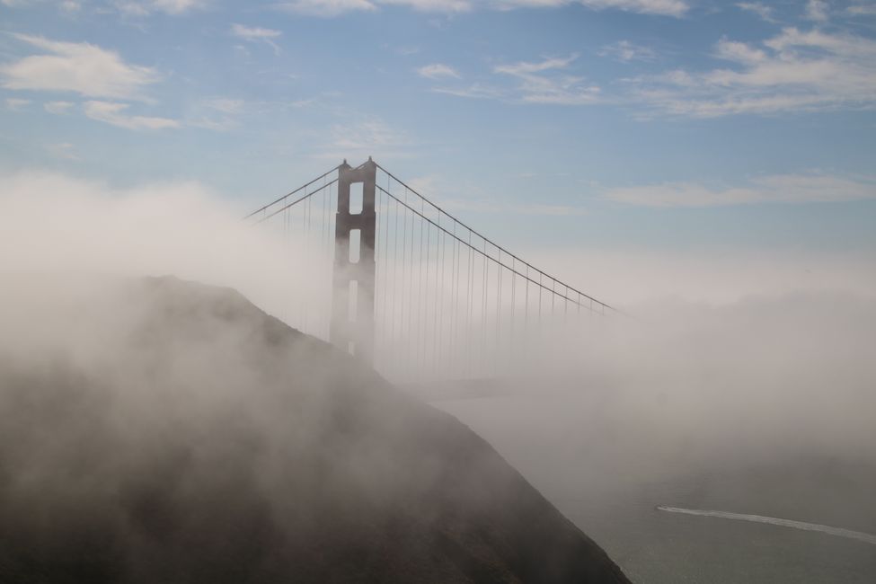 Golden Gate Bridge in San Francisco – so schön im Nebel