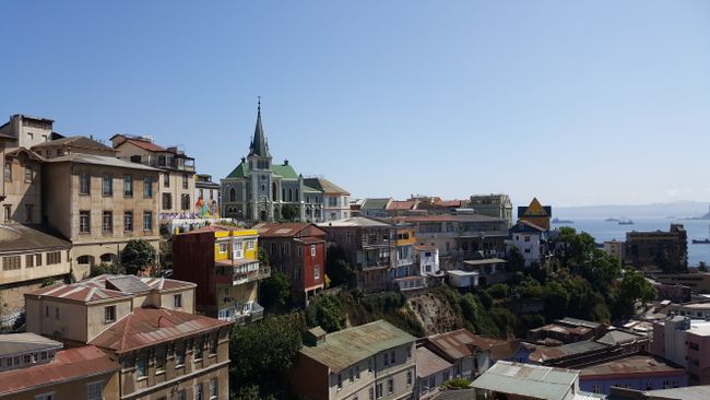 Blick auf Valparaíso