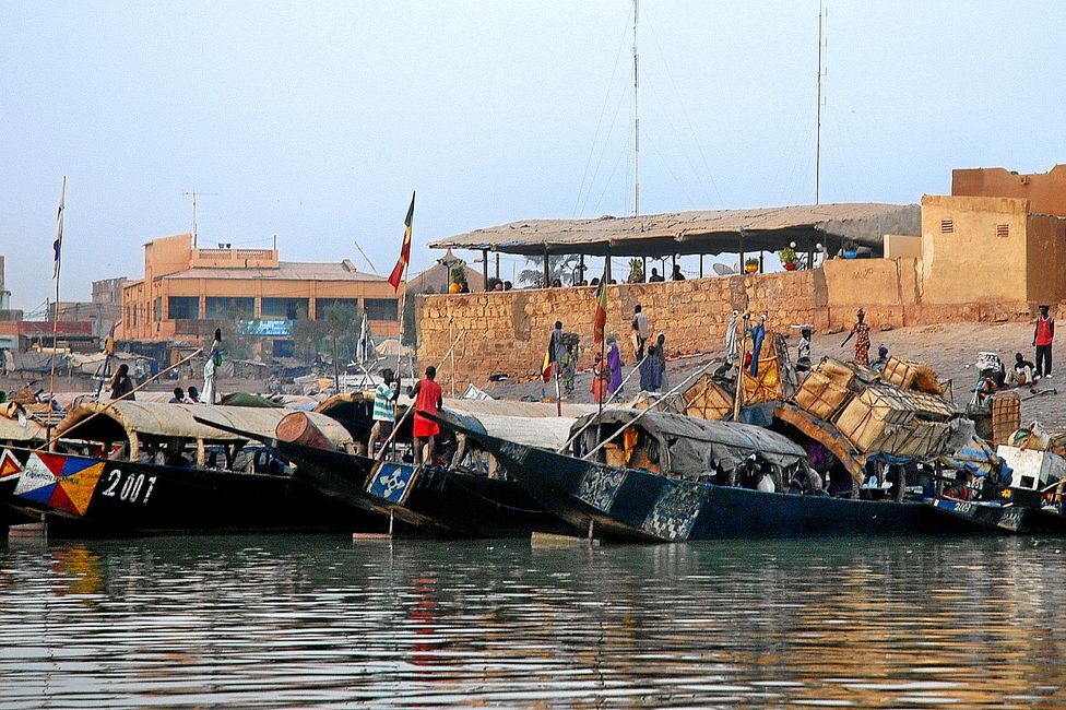Mopti - ein Hafen ohne Technik