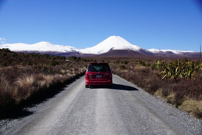 Zufahrtsstraße zum Tongariro Alpine Crossing
