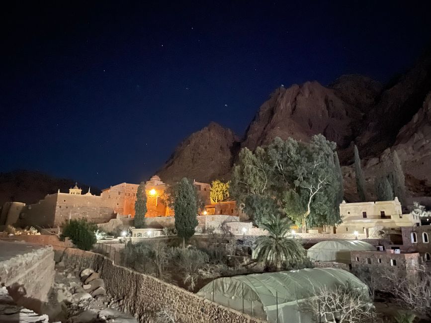 Katharinenkloster am Anfang des Aufstiegs auf den Mt. Sinai, 00:58 Uhr
