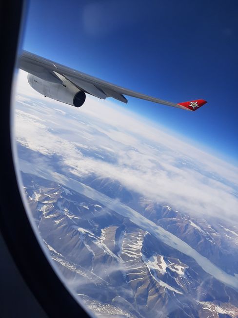 Flug von Zürich nach Vancouver über Grönland