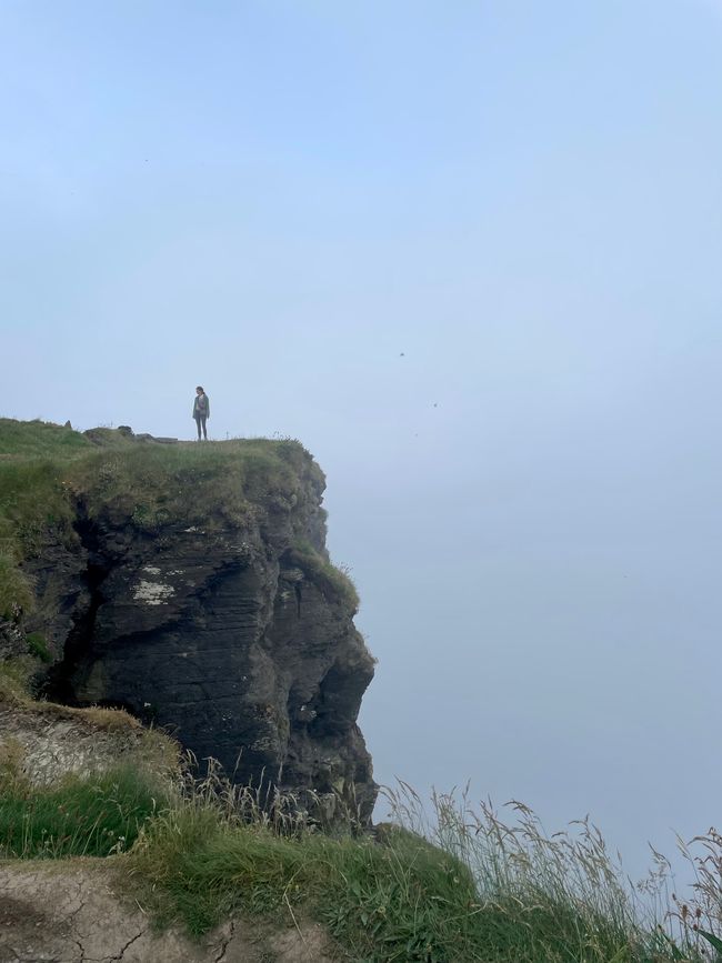 Foggy outlook at Cliffs of Moher