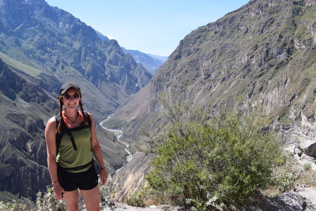 Hiking in the deep Colca Valley