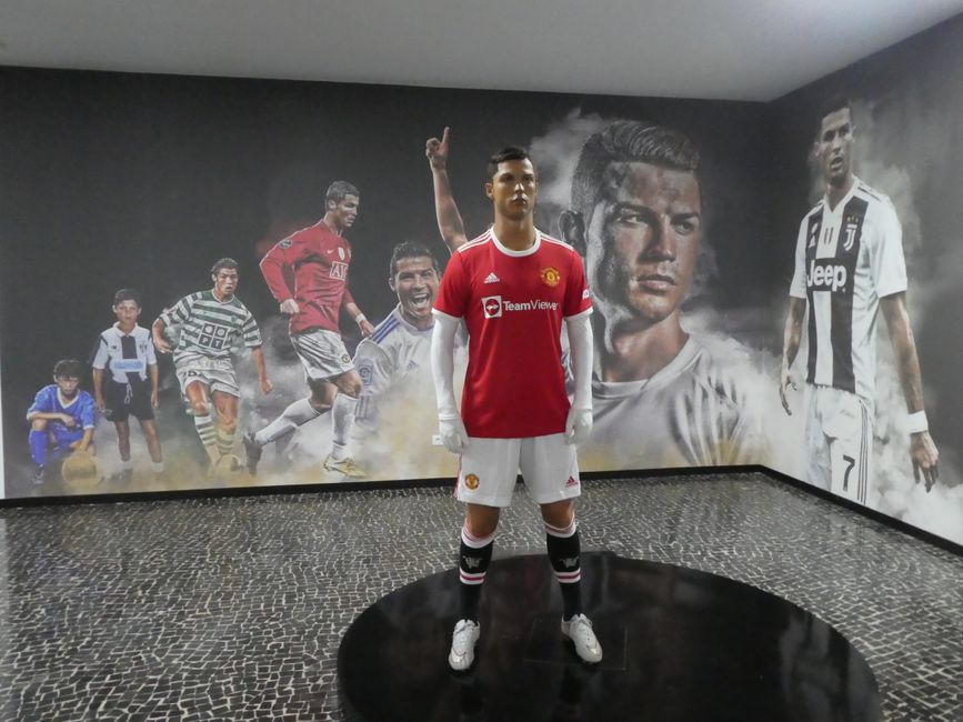 Madame Tussauds-style wax figure of Cristiano Ronaldo