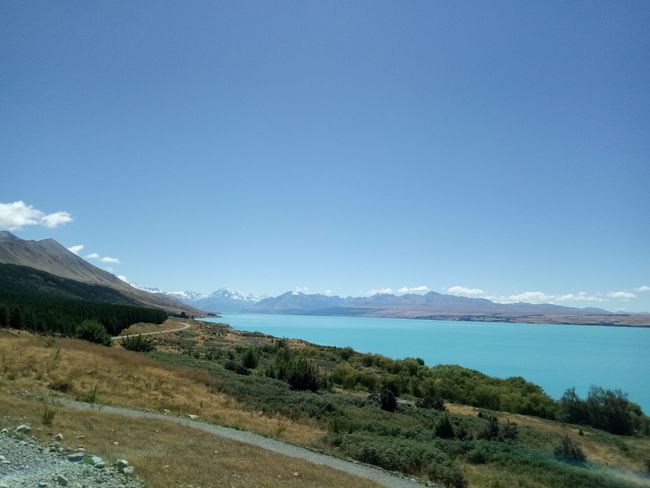View of Mt. Cook with Lake Pukaki