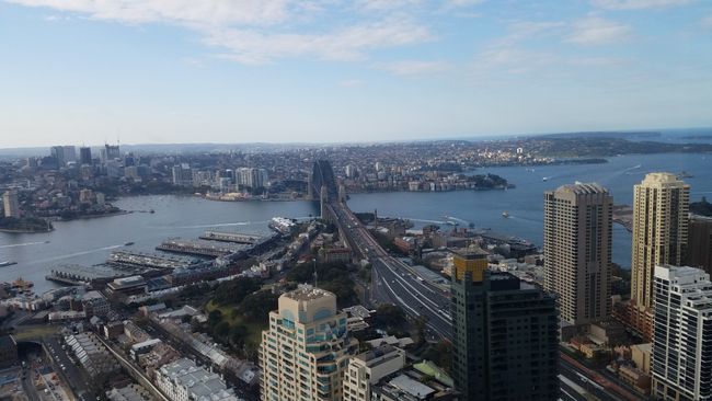 View of the Harbour Bridge from the skyscraper