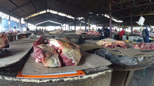 The huge beef shanks at the market