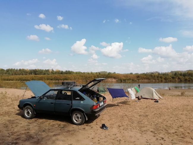 Campsite at the Ural River