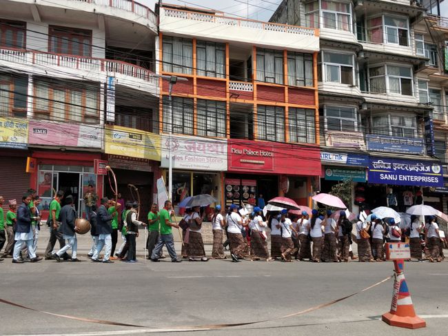 Auch in Nepal wird mal demonstriert