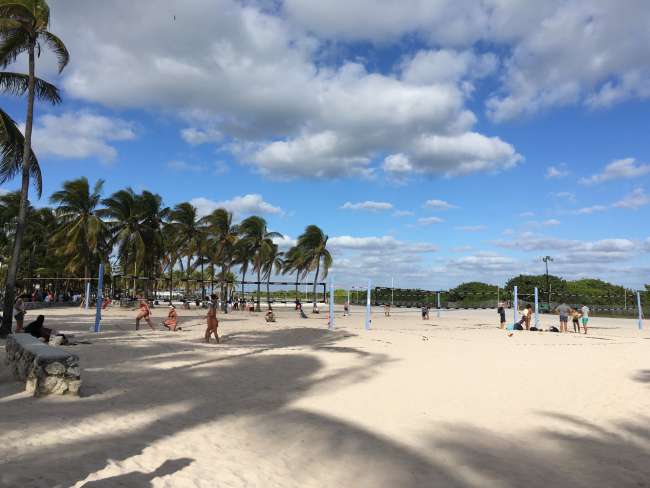 Beachvolleyfelder am Miami Beach