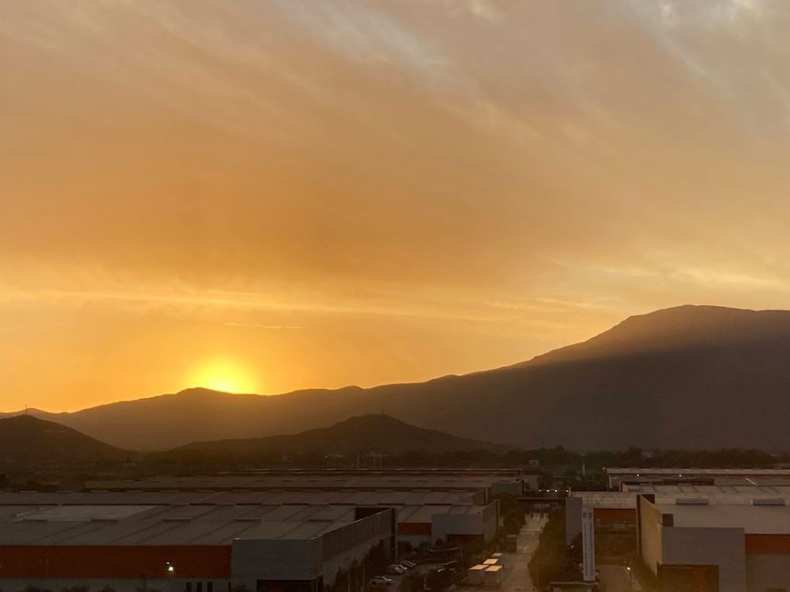 Sonnenuntergang in Santiago
