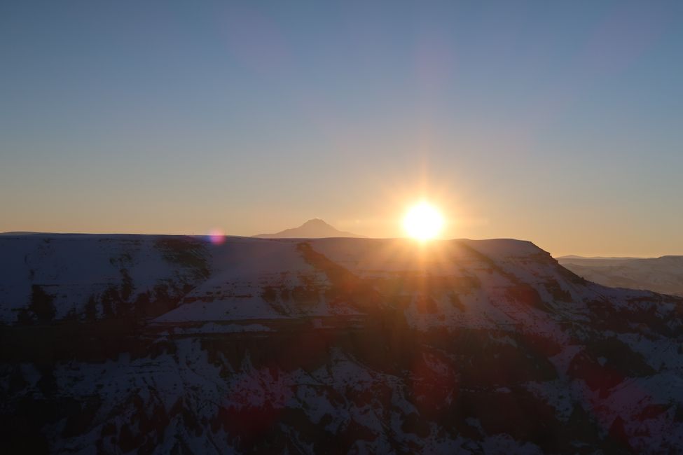 Sonnenaufgang über dem Mount Erciyes