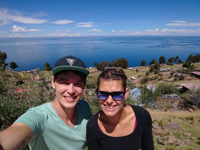 Ausblick von Taquile über den Titicaca-See