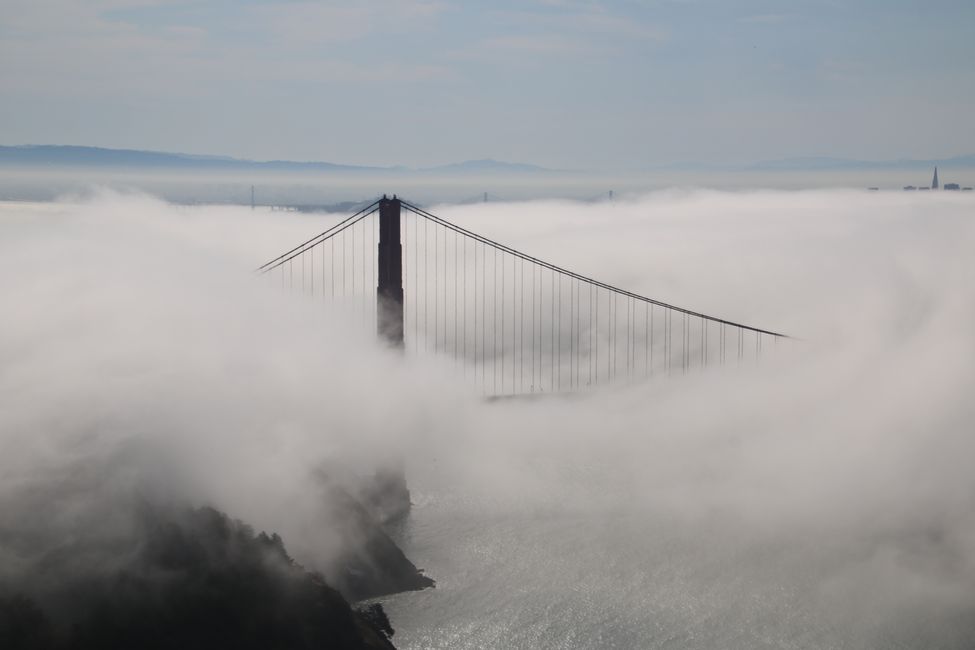 Golden Gate Bridge in San Francisco – so schön im Nebel