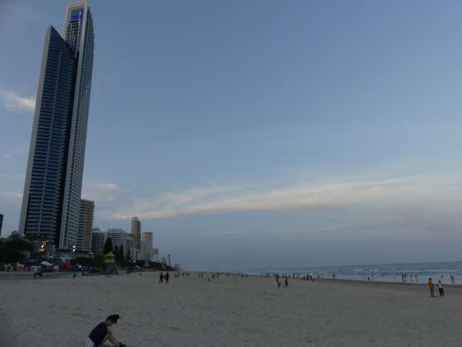 The beach with modern high-rises