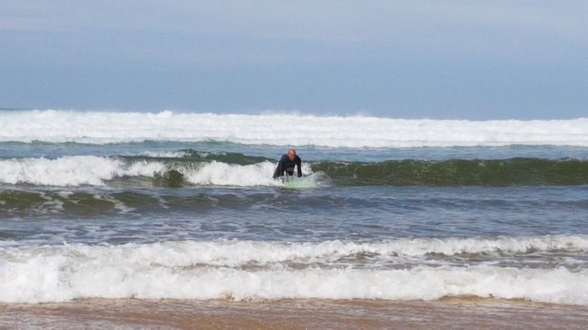 A few more attempts at surfing