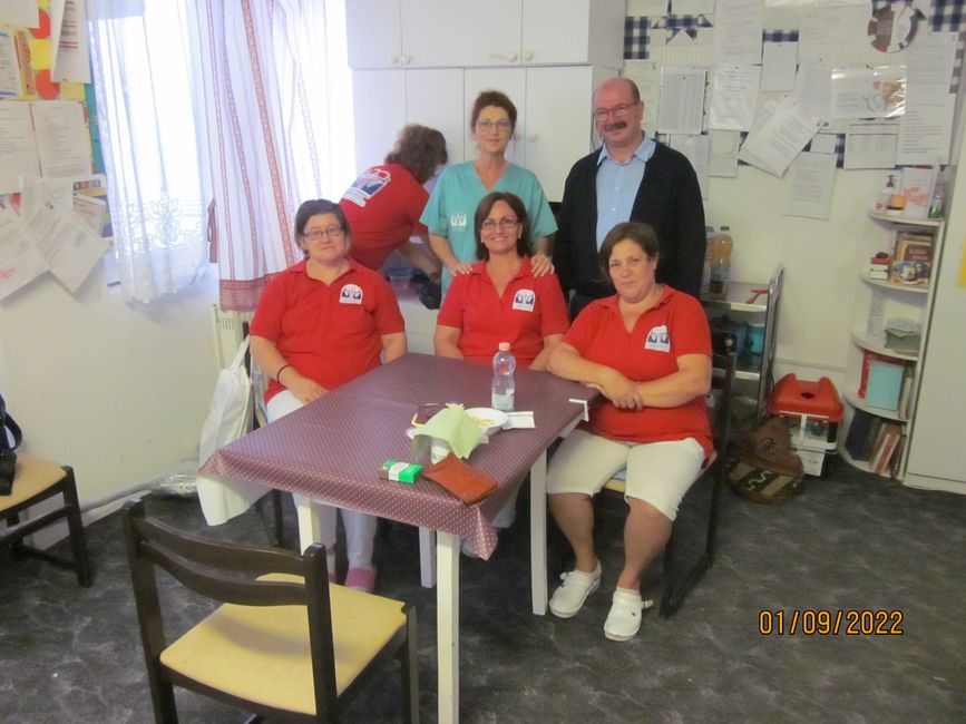 Team of employees in the nursing home