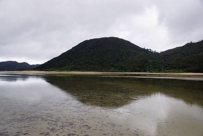 Abel Tasman Coast Track - Fluss versperrt den weiteren Weg
