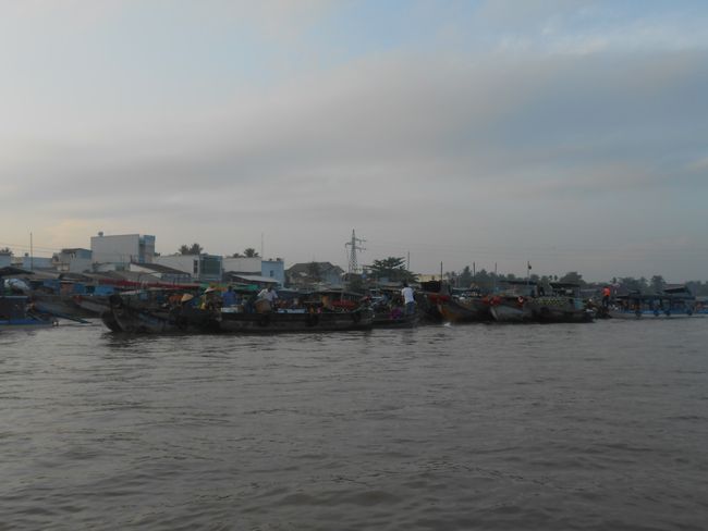 The floating markets in the Mekong Delta