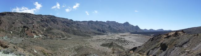 Crater landscape panorama