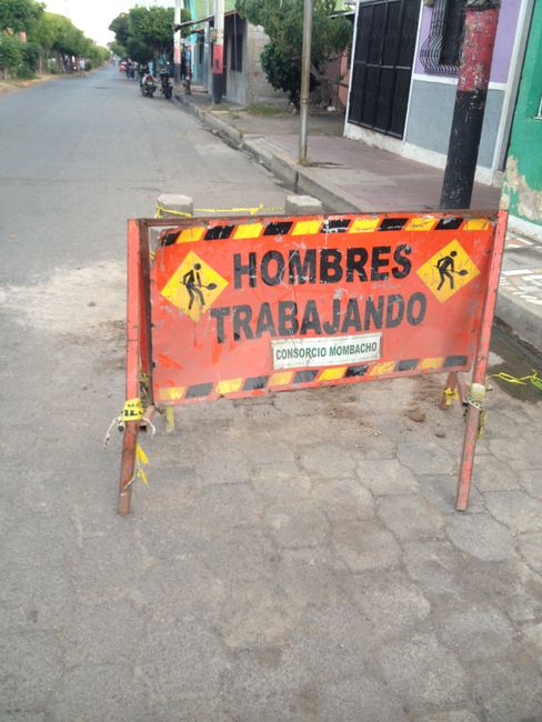In Granada finden gerade einige Straßenarbeiten statt!