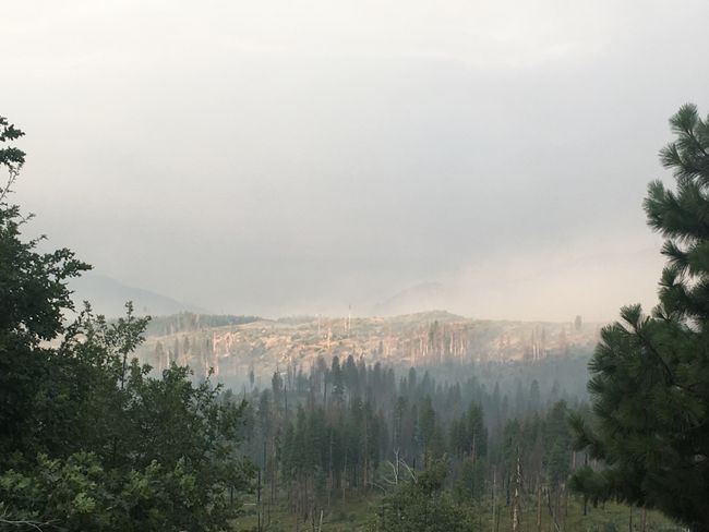 Hazy from the fire