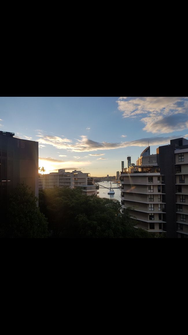 Ausblick vom schönen AirBnB auf den Brisbane River
