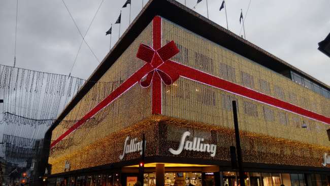 Kaufhaus in Aarhus - ganz weihnachtlich