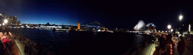 harbor bridge by night