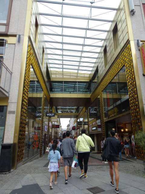 Golden shopping street in Gothenburg