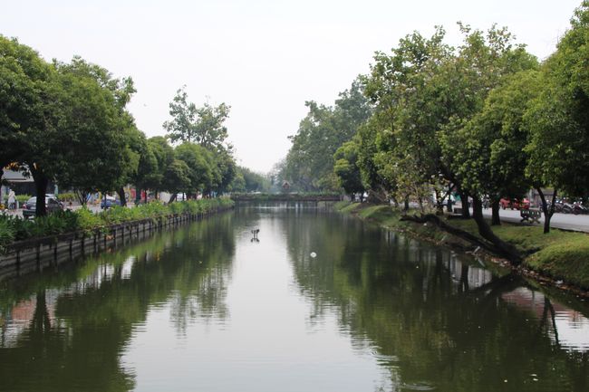Canal delineating the old town of Chiang Mai