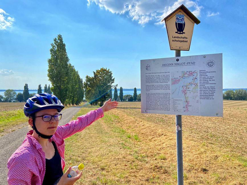 Ici commence le chemin de Niklot, que nous allons parcourir en partie à vélo