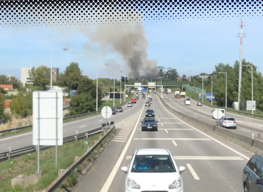 Waldbrand Nähe Braga