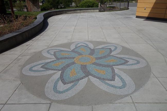 Mosaic in front of the visitor center
