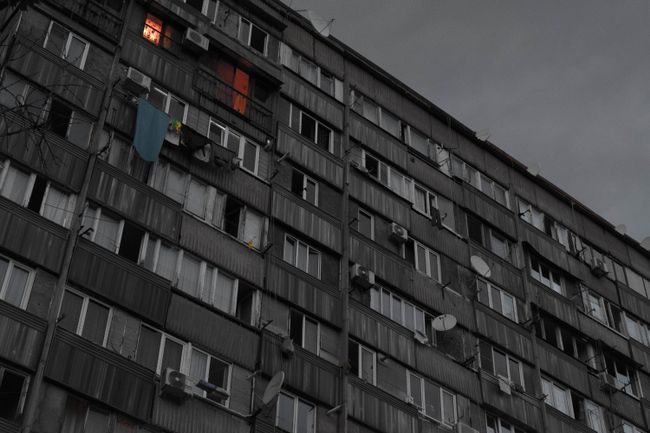 Wohnblock im Stadtzentrum aus Sowjetzeiten.